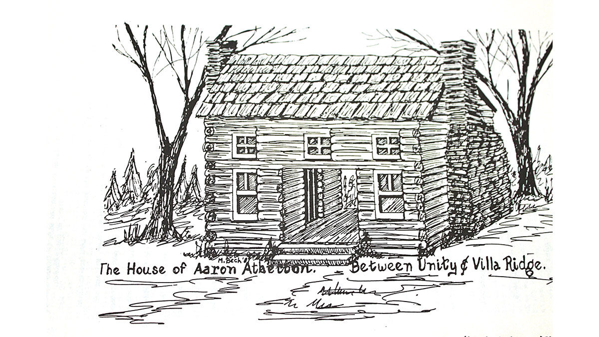 Aaron Atherton log cabin